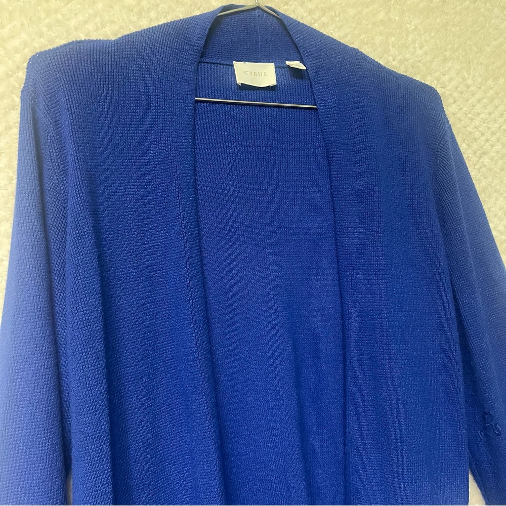 Womens Cyrus Cardigan Royal Blue Open Front Rayon & Nylon XL - Picture 4 of 6